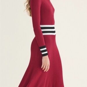 Maje Bordeaux Knit Dress